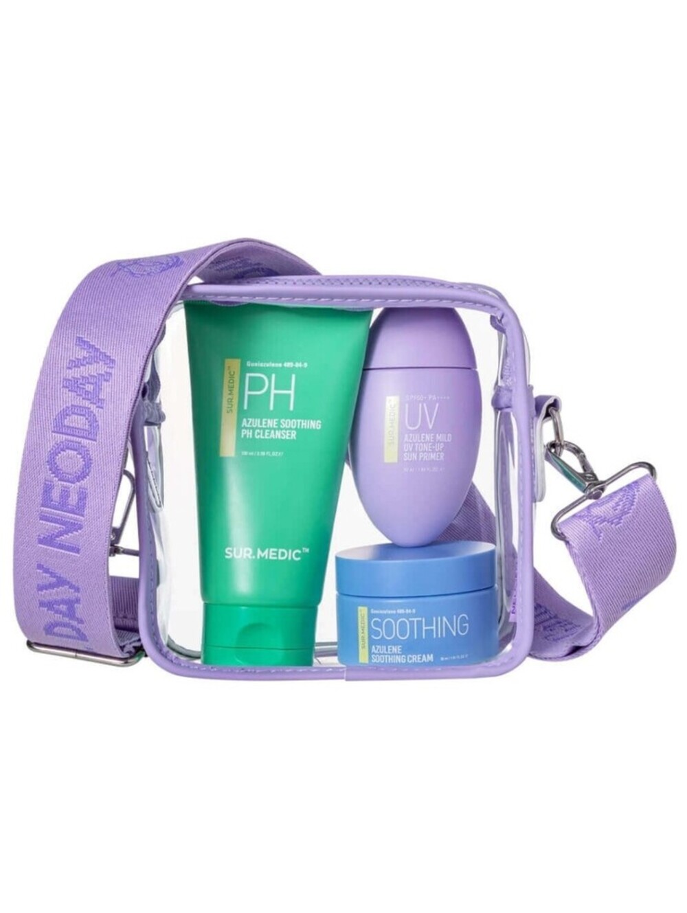 Sur.Medic X Dreamcatcher Ji U Hyeon Set Azulene Soothing Care Set Purple Bag NEW